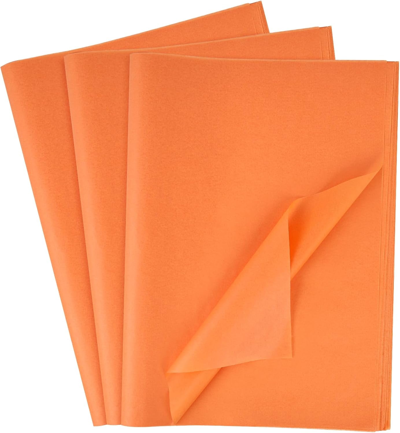 120 Sheets Orange Tissue Paper for Gift Bags, 20x14 Inch Fall Colored