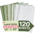 Orgamic Sheets Paper 120 Sheets Tissue Paper, 6 Styles 14