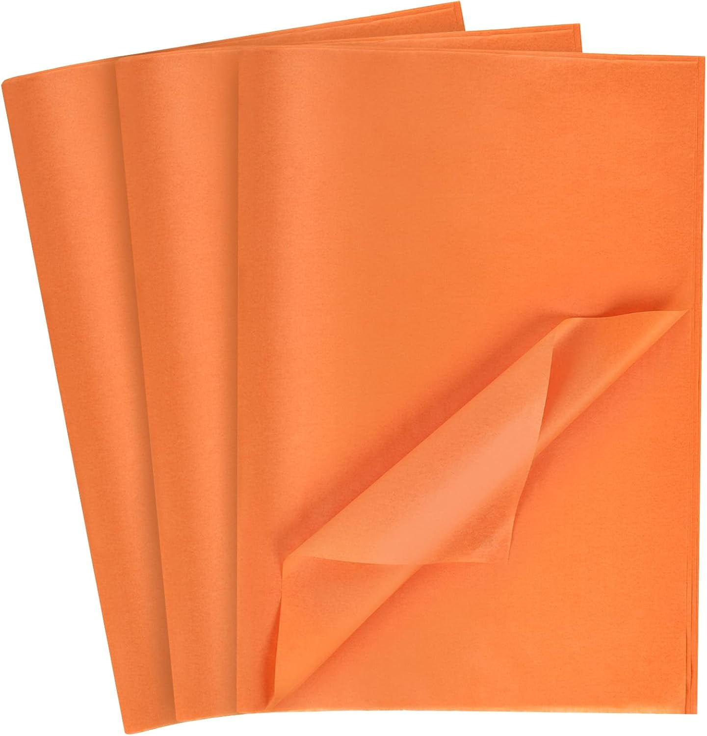 120 Sheets Tissue Paper Bulk, Orange Tissue Paper Gift Wrapping Paper