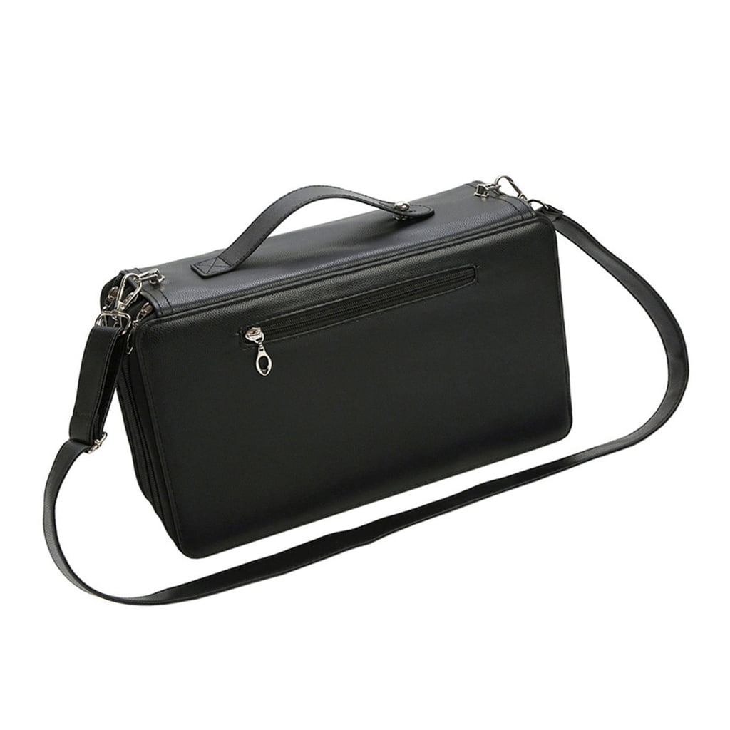 120 Slot Markers Organizers Carrying Bag with Shoulder Strap Multifunctional High Capacity Multilayer Marker Holder Case
