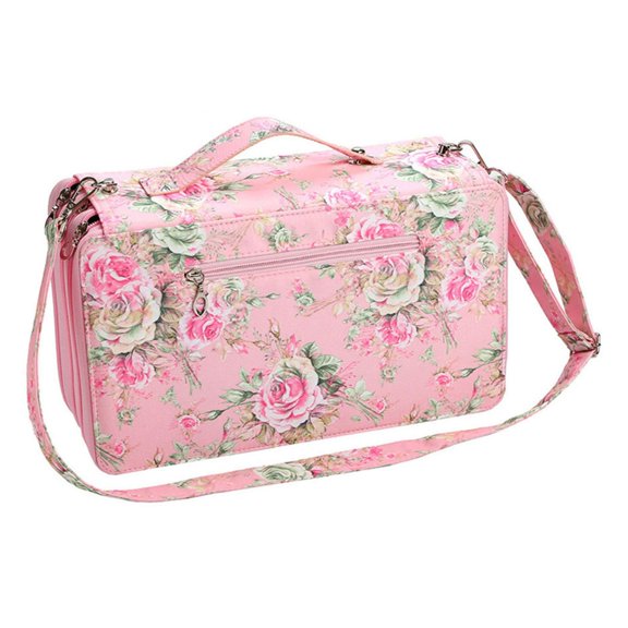 120 Slot Markers Organizers Carrying Bag with Shoulder Strap Multifunctional High Capacity Multilayer Marker Holder Case