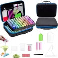 thumbnail image 1 of 120 Slots Leak-Proof Storage Container for 5D Diamond Painting Kits, Portable Bead Organizer Box with Diamond Pen for Diamond Art Accessories and Tools, 1 of 7