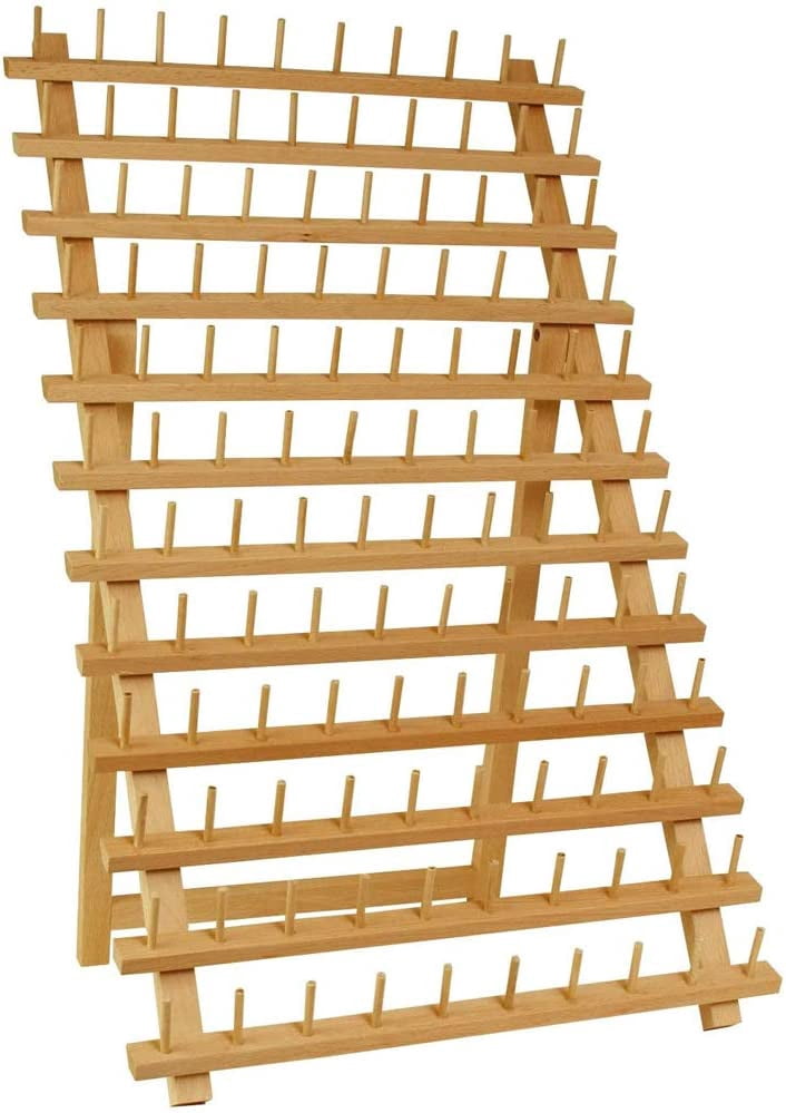 120-Spools Wooden Thread Holder Sewing and Embroidery Rack and ...