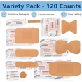 thumbnail image 1 of 120 Sterile Assorted Adhesive Bandages For First Aid Travel Pack, 1 of 3