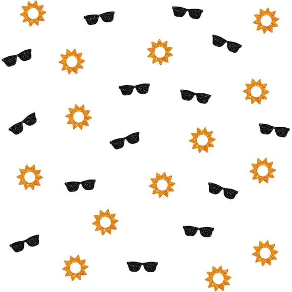 120 Sunshine Confetti, Sunglasses Table Confetti, Sunshine Cut Outs, Sun Paper Scatters for First Trip Around the Sun Baby Shower Party Table Decoration