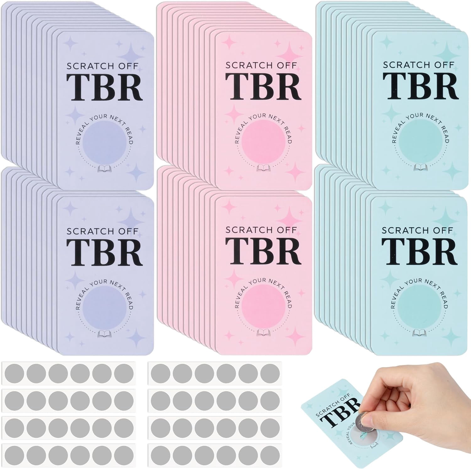 Tbr Sign 120 TBR DIY Scratch Off Cards Back to School 240 Stickers for Book ...
