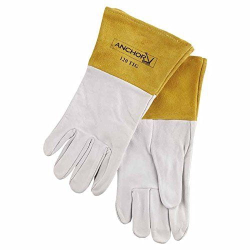 120-TIG Capeskin Welding Gloves, X-Large, White/Tan, 4 in cuff, Unlined