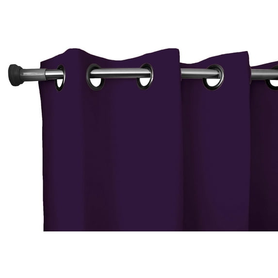120" Tall Grommet Blackout Solid Poplin 56" Wide Curtain