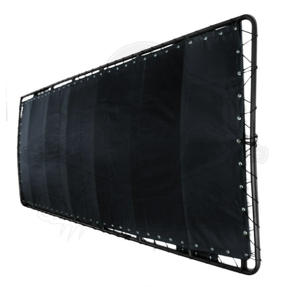120" Topsail Bimini Style Canvas Golf Cart Roof / Tubular Sun Top - Black Usa