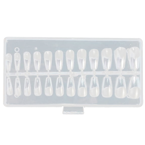 120 Transparent Water Tube Nails Full Coverage Pressed On Nails for Nail Salon Practice and DIY