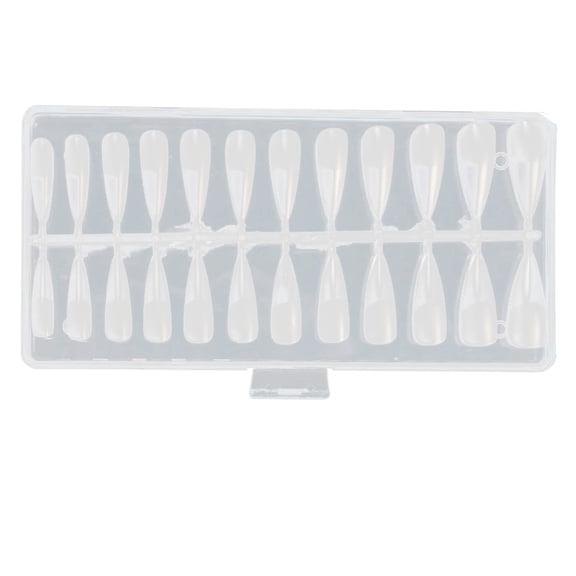 120 Transparent Water Tube Nails for Full Coverage Pressed on Nails for DIY and Salon Practice