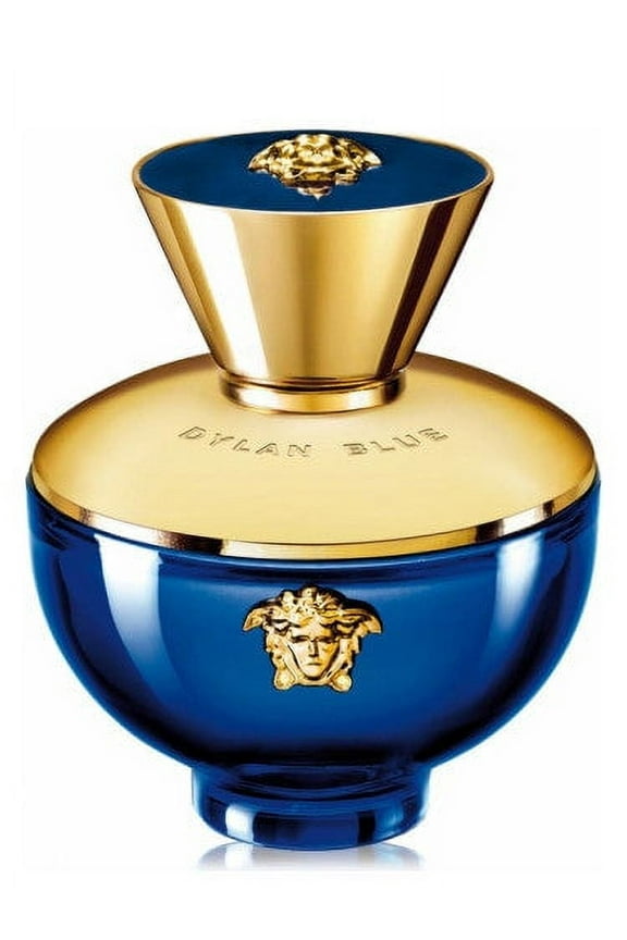 ($120 Value) Versace Dylan Blue Pour Femme Eau De Parfum, Perfume for Women, 3.4 Oz