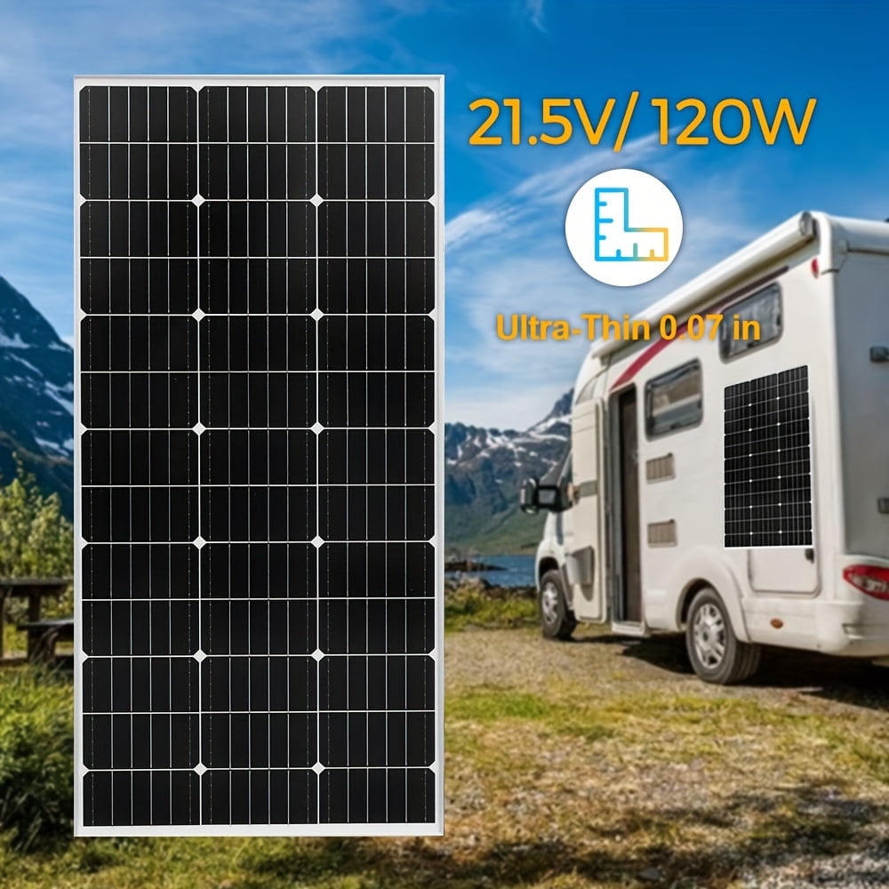 120 Watt High Efficiency Monocrystalline Solar Panel Module PV Charger for RV Battery Boat Caravan and Other Off-Grid Applications