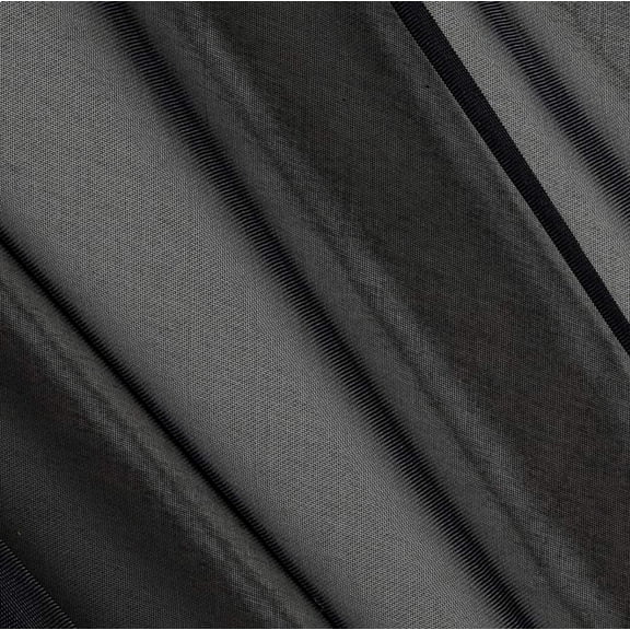 120" Wide (10ft Wide) x 120 Yards Roll - Sheer Voile Chiffon Fabric - Perfect for Draping Panels and Masking for Weddings & Events - BLACK