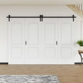 thumbnail image 1 of 120" X 84" Arch Top 2-Lite Double Bi-Fold Barn Door With Installation Hardware Kit, 1 of 8