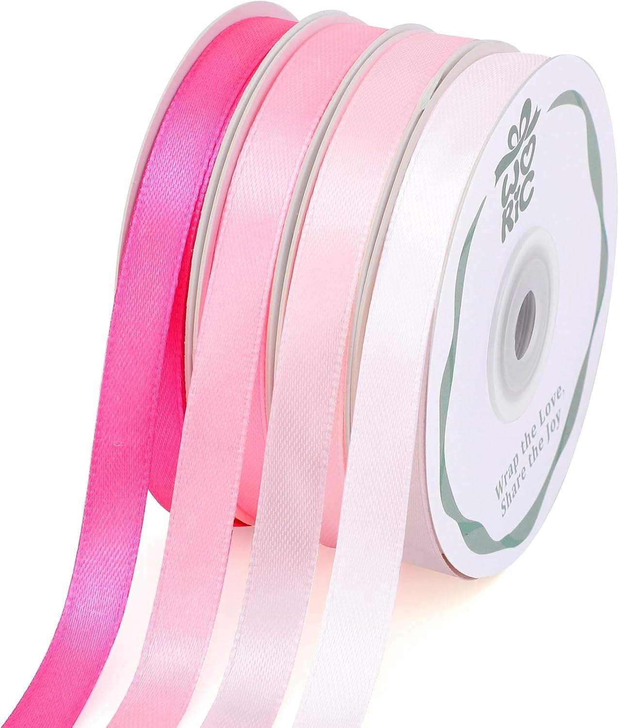 120 Yards Pink Satin Ribbon 3/8 Inch x 4 Rolls (30 Yd/Roll) - Walmart.com