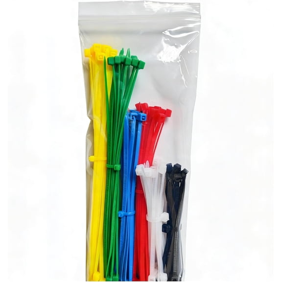 120 count 8+6+4Inch Zip Ties, Sizes, Multi-Purpose Multi-Color Mix Packed Self-Locking Nylon Wire Ties, Colored Ties for ,Office,Garden,Workshop