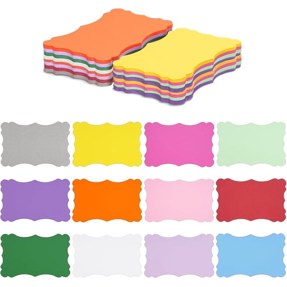 120 count Blank Business Cards: 2.4 x 4 in Color Small NoteCards 12 Colors Variety Cardstock for Thank You Card, DIY Crafts, Tags, Product Labels and Message Note