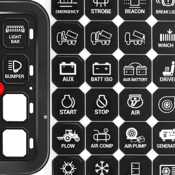 120 count Vertical  Panel Stickers Labels, Self Adhesive  Panel Labels for  6/8 Gang  Panel BA80,GA80,BB80,GB80,BC60,GC60,AR-800,AR-820,RA80 X2, Matte  Panel