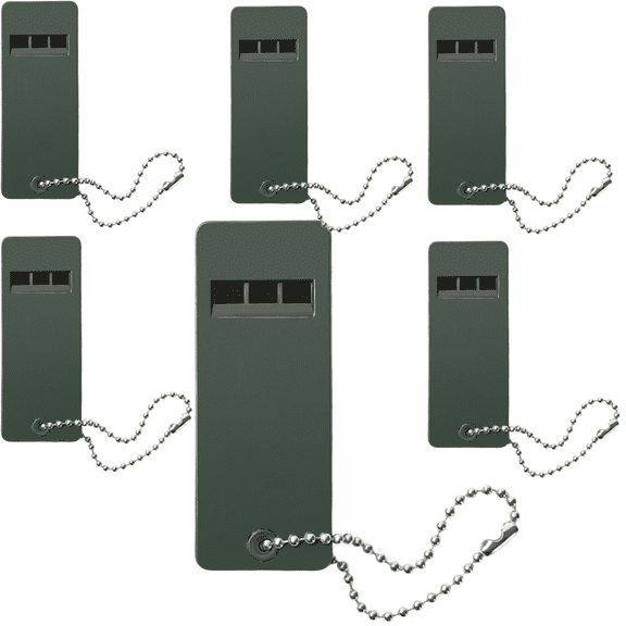 120 dB Multi Audio Emergency Whistle, 6PCS Outdoor Survival Tool, Flat Triple Holes Design, Multipurpose Gadget for Teacher, Self Defense, Rescue Signal, Exploration, Hiking, Camping