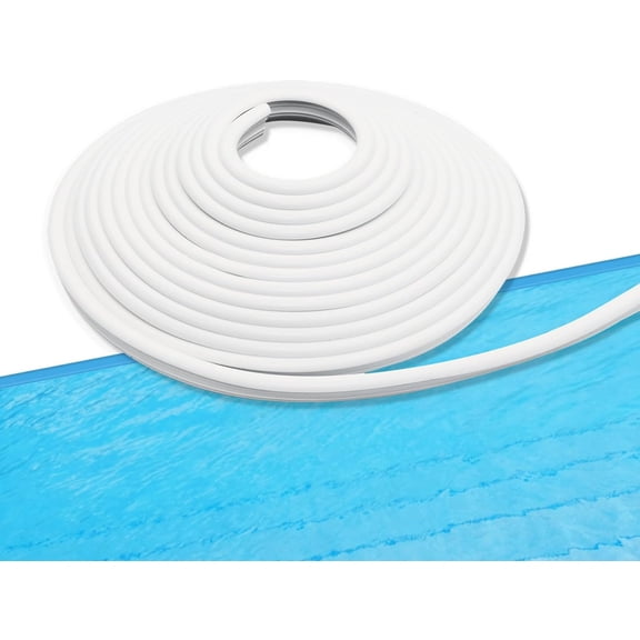 120'ft Pool Liner Lock for In-Ground and Above Ground Pools, Roll Swimming Pool Liner Bead Lock White