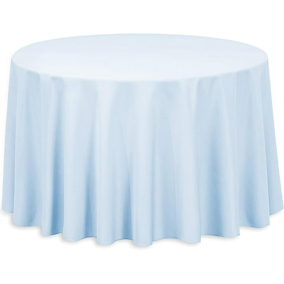 120 in. Round Tablecloth - Baby Blue