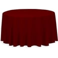thumbnail image 1 of LTC Linens 120 in. Round Polyester Tablecloth-Burgundy for Wedding Party, 1 of 5