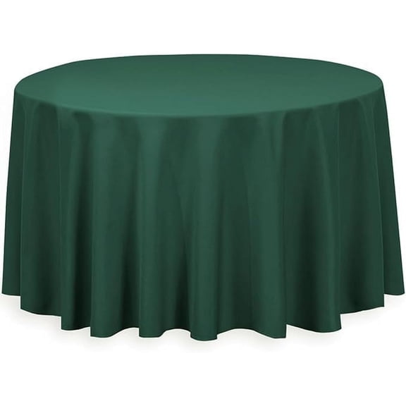 120 in. Round Tablecloth - Hunter Green