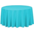 thumbnail image 1 of 120 in. Round Tablecloth - Turquoise, 1 of 5