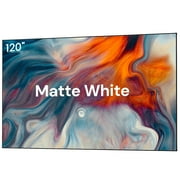 120-inch Fixed Frame Projector Screen, 1.3dB Gain, 80% Picture Quality Enhancement, 4K/8K Ultra HD, 3D Compatible, Works with Long Throw, Short Throw & Ultra Short Throw Projectors