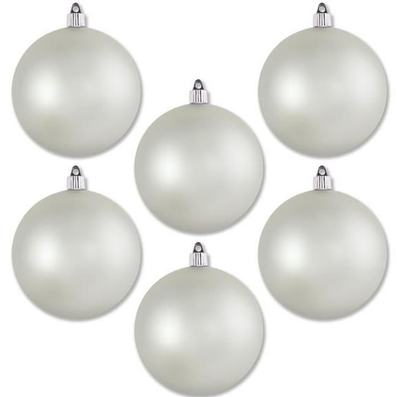 120 mm x 4.75 in. Ball Ornament, Matte Silver - Pack of 6