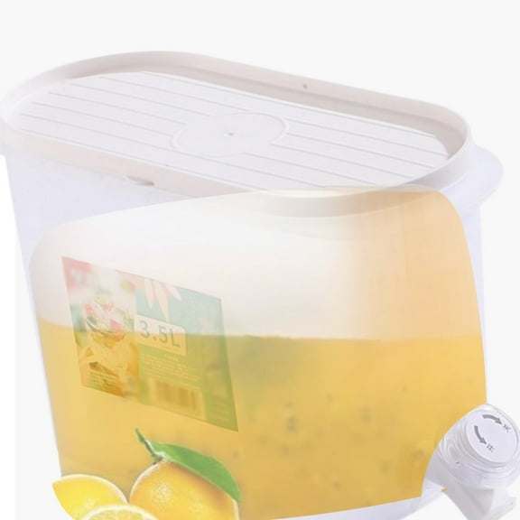 120 oz Drink Dispenser for Fridge, Gallon Water Container with Cold Water Kettle Heat Resistants Syrup Tea Cold Water Bucket With Faucet Beverage Large Capacity Cold Water Kettle Clearance