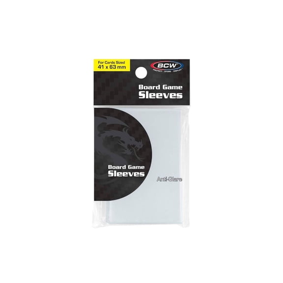 120 packs of 50 (6000) BCW 41mmx63mm Anti-Glare Clear Mini American Sized Board Game Card Sleeves