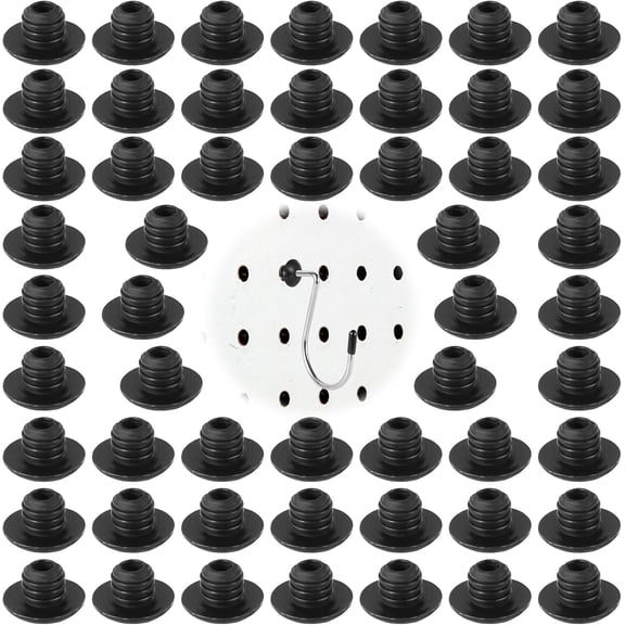 120 pcs Black Pegboard Locks for Stopping Hooks from Falling Off Fits for 1/4"-9/32" Hole & 1/8"-5/32" Hook Diameter Pegboard Hook Locks