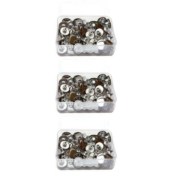 ifundom 120-Piece Metal Buttons Replacement Kit for Jeans Sewing Accessories and Practical Repair Set