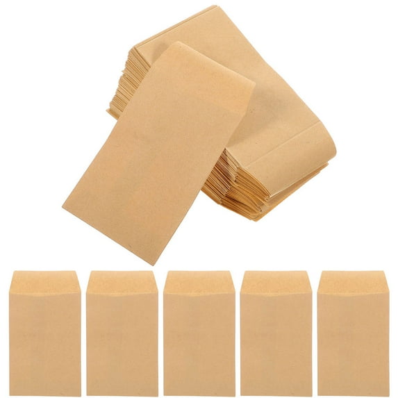120 pcs Small Envelopes Kraft Paper Envelopes Plants Seeds Envelopes Blank Storage Envelopes