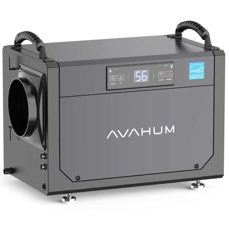 120 pt. 1700 sq. ft. Bucketless Commercial Dehumidifier in Gray, Remote Control