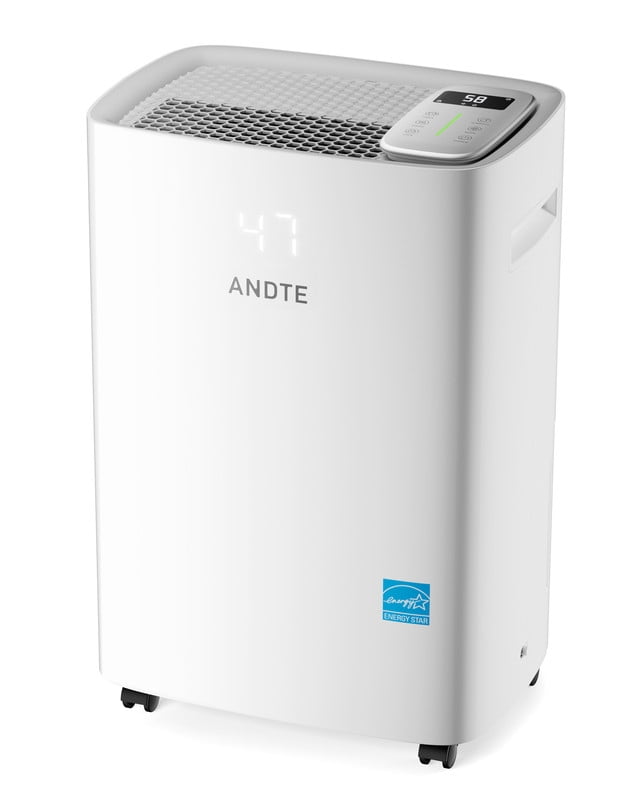 120 pt. 6500 sq.ft. Portable Dehumidifier in White with Bucket, Smart Humidity Control