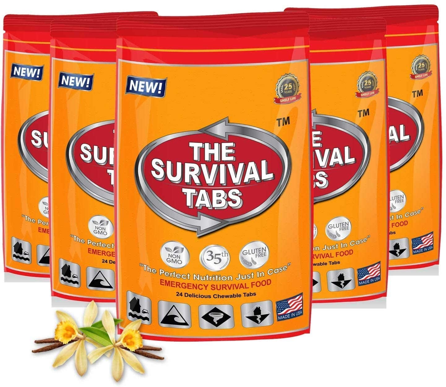 Survival Tabs 10 Day Emergency MREs Gluten Free Non GMO 25 Years Survival Tabs 10 Day Emergency MREs Gluten Free Non GMO 25 Years