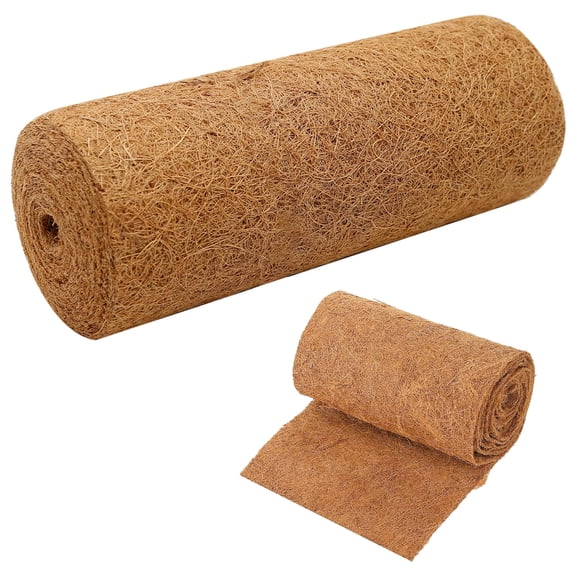 120 x 12'' Coconut Mat, Coco Fiber Roll, Natural Coconut Coco Liner Roll, Thick Coco Liners for Planters, Flowers, Pet, Lizard, Snake, Rabbit, Brown