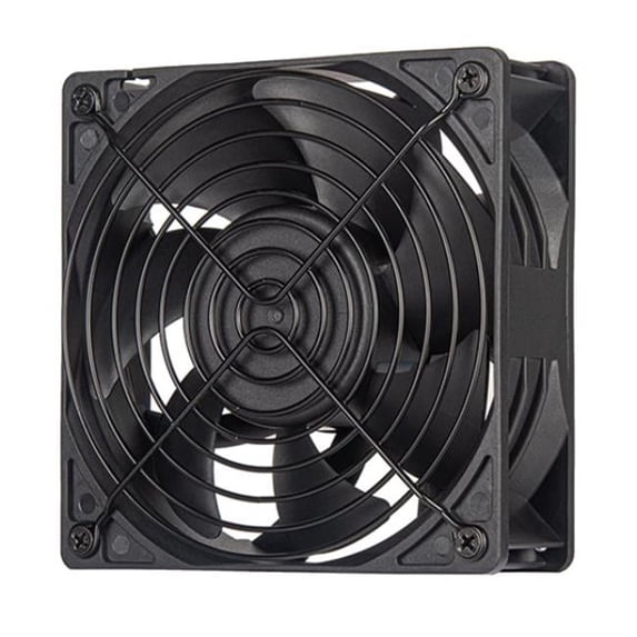 120 x 38 mm High Performance PWM Industrial Fan, Black