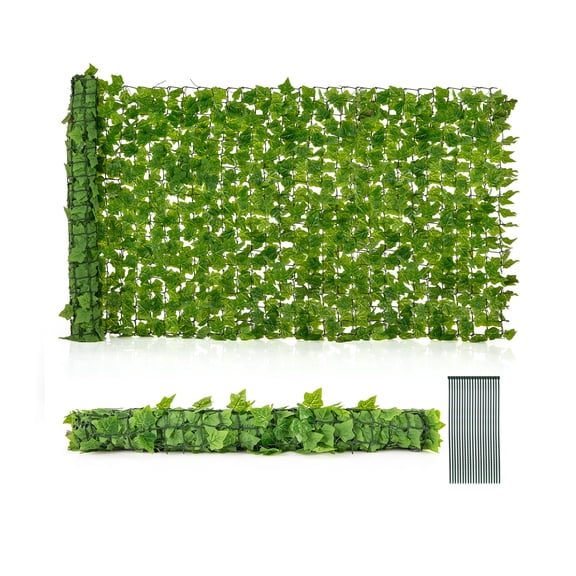 120 x 40 Inch Artificial Ivy Privacy Screen Panels, Use As Yard Fence Cover, Wedding Decor Backdrop, Faux Ivy Vine Hedge Wall with Included Zip Ties for Indoor Outdoor Garden Patio