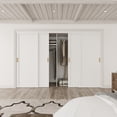 thumbnail image 1 of 120" x 80" Height Sliding Door - 1 Panel Design for Closet Door Hardware kit including, Golden Handles, 1 of 7