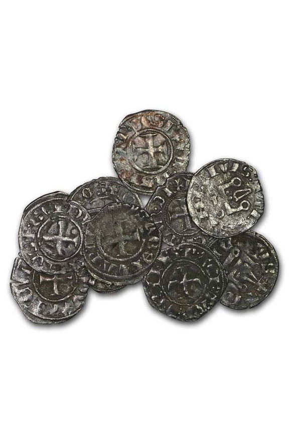(1200-1400 AD) Frankish Greece Denier Tournois VF (Crusades)