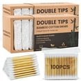 thumbnail image 1 of 1200 Count Bamboo Cotton Swabs with Paper Box, Double Tip Cotton Buds for Makeup & Ears, 1 of 8