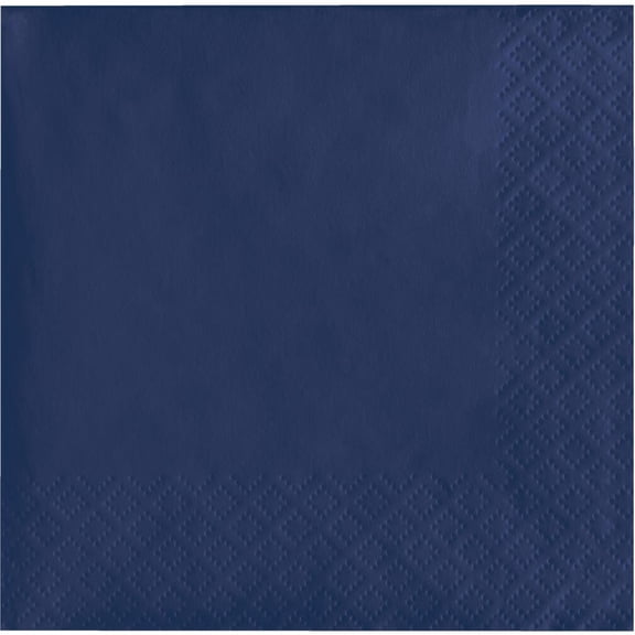 1200/Case Bulk Navy 2 Ply Beverage Napkins
