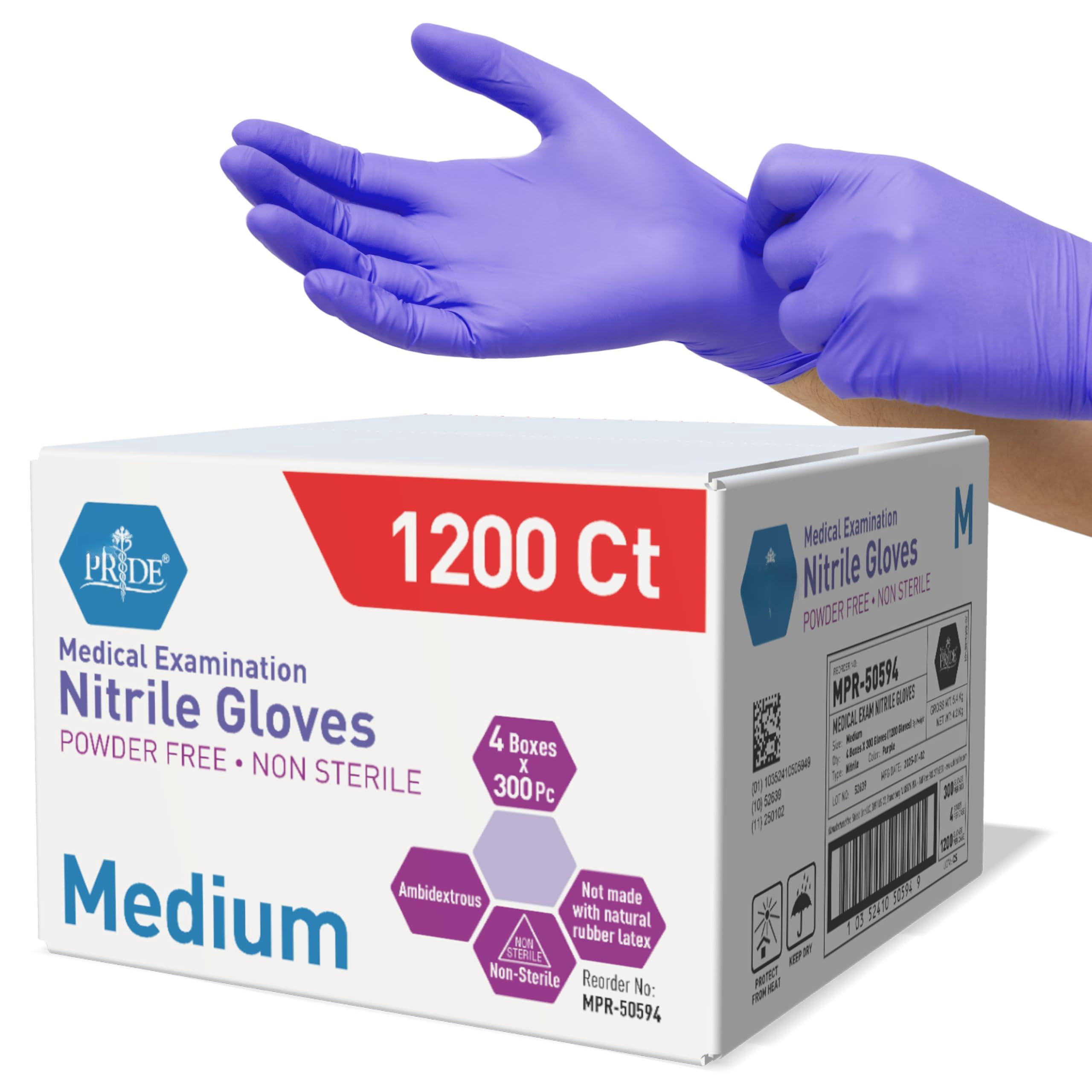 1200 Count Gloves  Blue Disposable Latex-free Grade