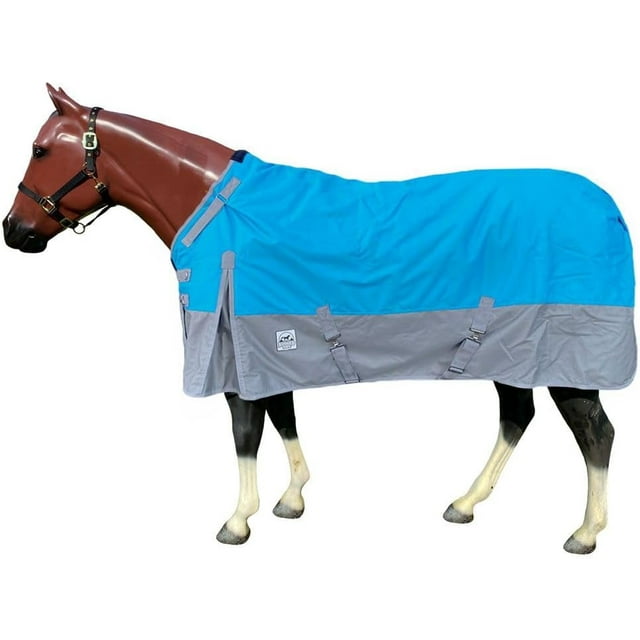 1200 Denier Waterproof Adjustable Neck Turnout Sheet with Grey Skirt
