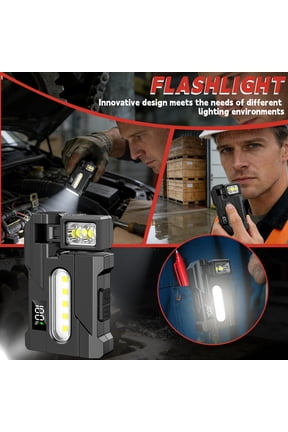1200 Flashlight, Super Bright Rechargeable Flashlight With 180 Rotating Magnet, 3 Modes, Portable Pocket Flashlight With Keychain, Suitable For Daily Use Or Emergency Lighting