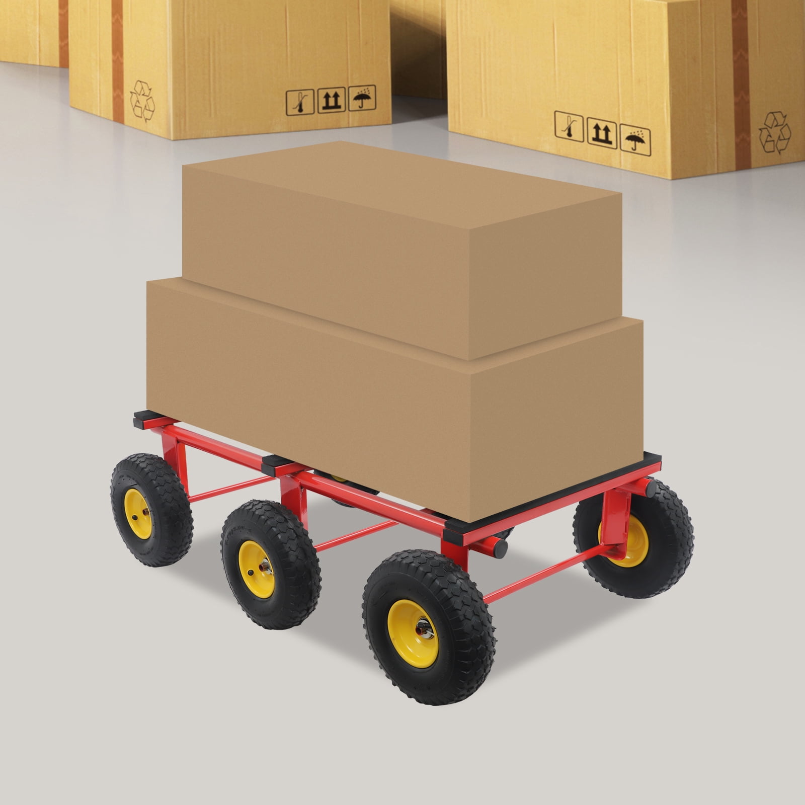 1200-LB Capacity All-Terrain Mover, 6-Wheel All-Terrain Mover, Heavy Duty Furniture Dolly